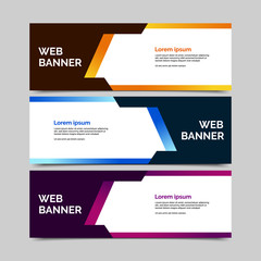 Vector abstract geometric design banner web template.