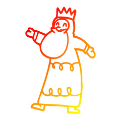 warm gradient line drawing cartoon wise king