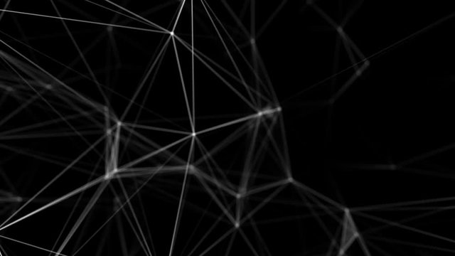 Abstract fractal point geometry. Intersecting creativity, virtual cosmos, dynamic perspective geometry space.