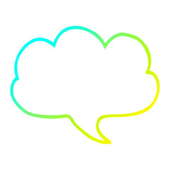 cold gradient line drawing cartoon expression bubble