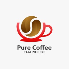 Bean coffee logo design