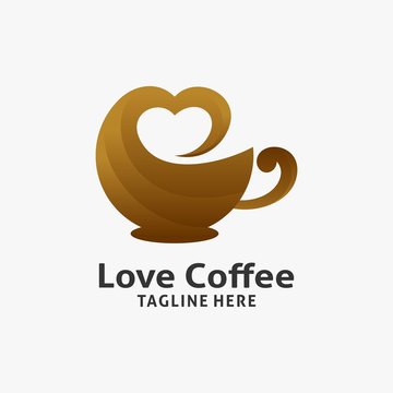 Love coffee logo design