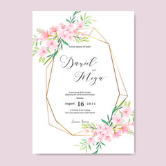 beautiful wedding Floral Cherry Blossom Frame and background