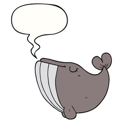 cartoon whale and speech bubble
