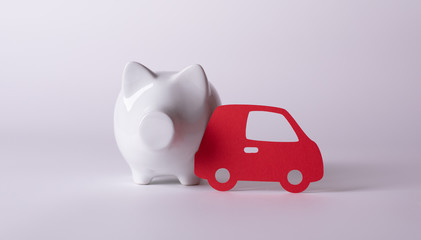 Car and insurance  concept  money