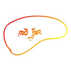 warm gradient line drawing cartoon liver