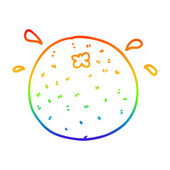 rainbow gradient line drawing cartoon orange