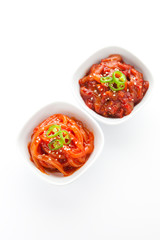 Korean traditional salted fish.