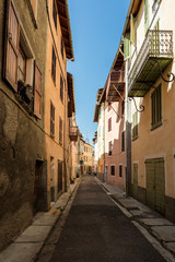 narrow street in old town of provence france