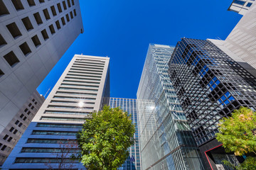 Obraz premium 品川駅周辺のオフィスビルディング