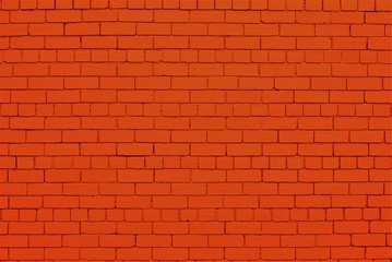Red painted brick wall