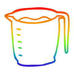 rainbow gradient line drawing cartoon jug