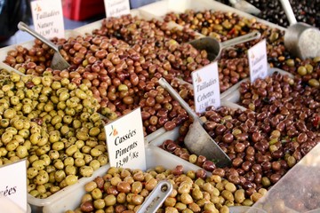 olives in the market in France