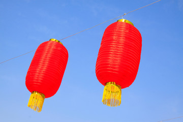 Obraz premium hung red lanterns