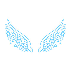Angel wings illustration. Vector. Isolated.