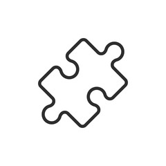 Puzzle line style icon. Vector. 