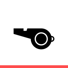 Referee whistle vector icon