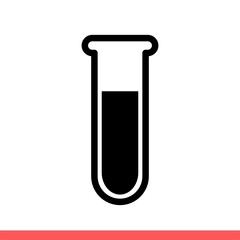Test tube vector icon
