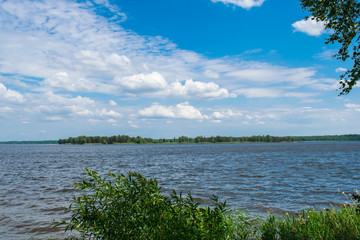 clouds blue sky fishing early in the morning