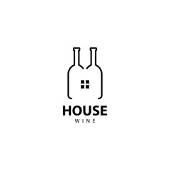 House Wine logo vector icon illustration