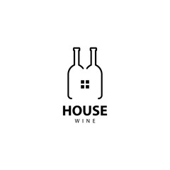 House Wine logo vector icon illustration