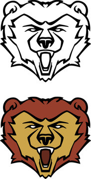 recommend clip art: Bear Head Mascot