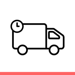 Delivery vector icon, flat sign