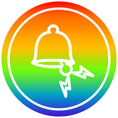 ringing bell circular in rainbow spectrum