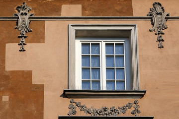 Window decoration of buildings in the old town.