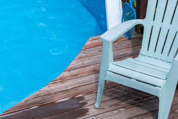 chair by the pool