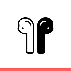Earphone vector icon