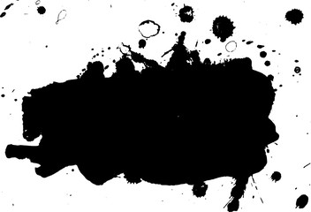 Obraz premium Ink stain. Black Paint Spot .