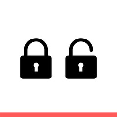 Lock and unlock vector icon