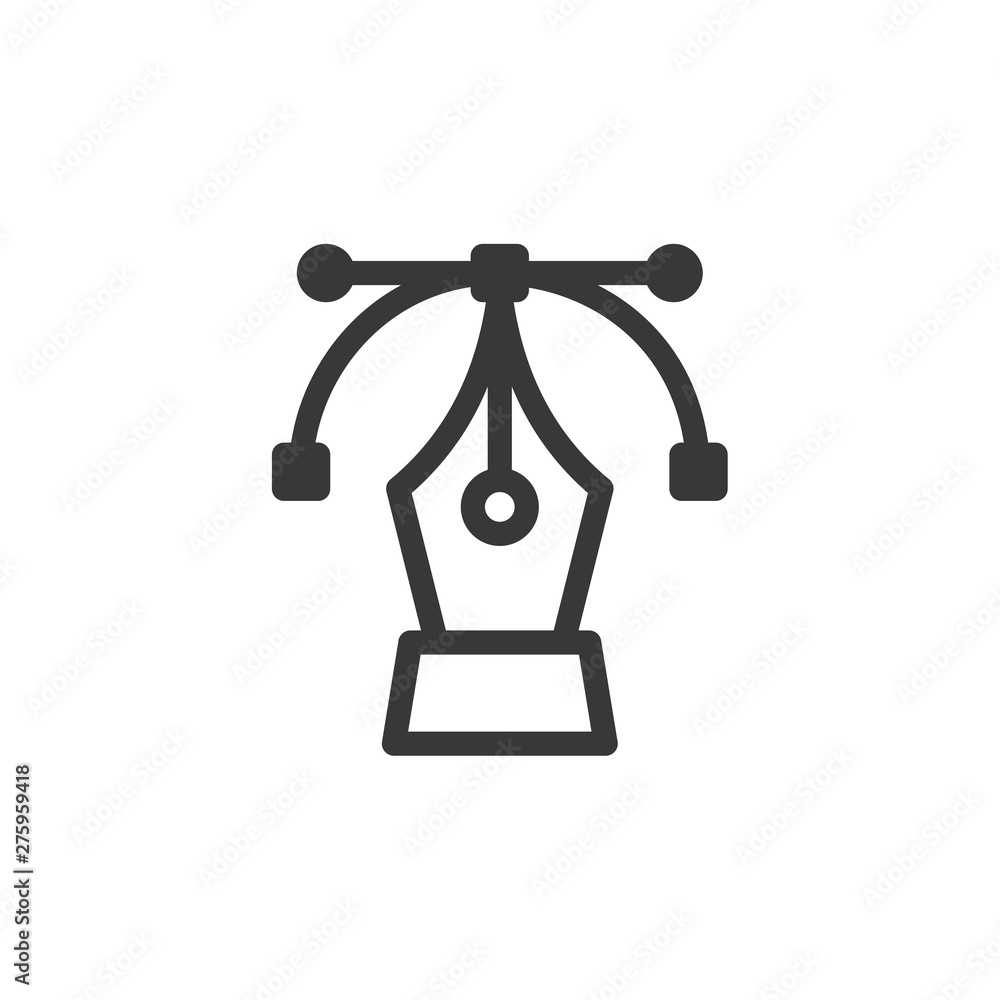 Poster pen tool cursor icon symbol template black color editable. simple logo vector illustration for graph