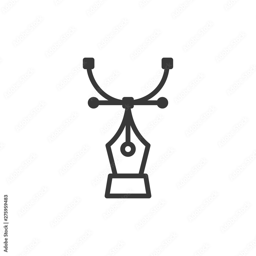 Poster Pen tool cursor icon symbol template black color editable. Simple logo vector illustration for graphic and web design.