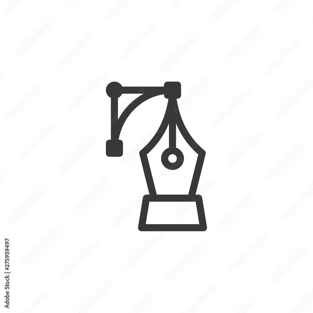 Poster Pen tool cursor icon symbol template black color editable. Simple logo vector illustration for graphic and web design.