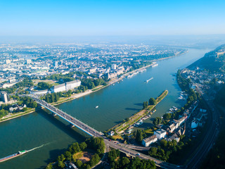 Obraz premium Koblenz city skyline in Germany