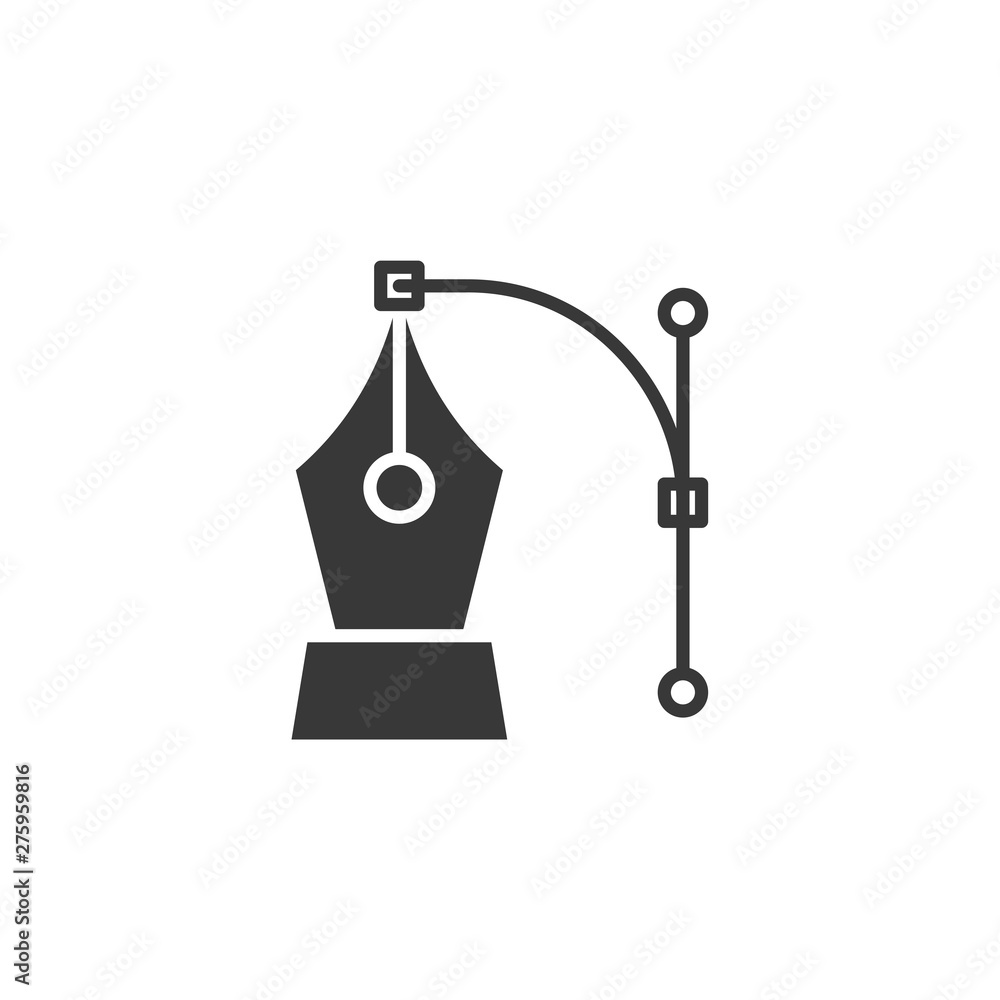 Poster Pen tool cursor icon symbol template black color editable. Simple logo vector illustration for graphic and web design.