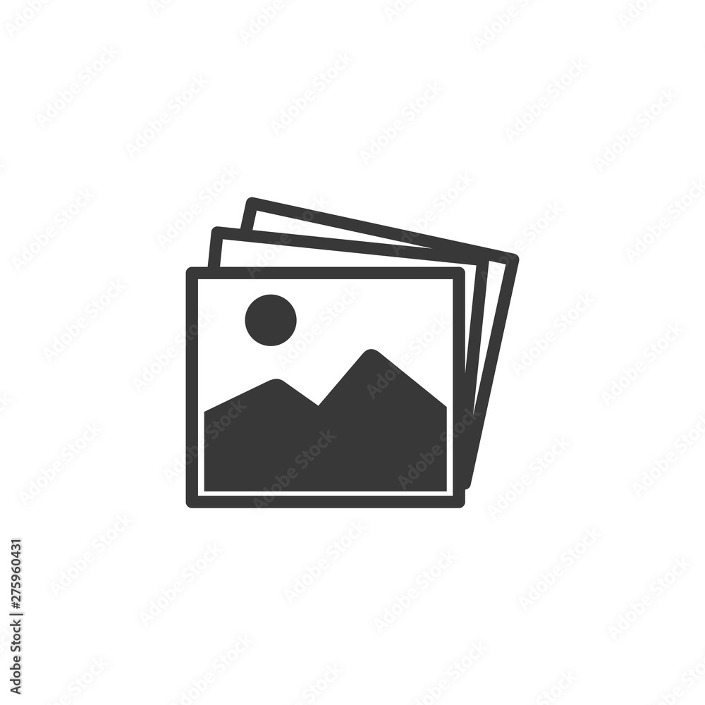 Poster picture icon symbol template black color editable. simple logo vector illustration for graphic and w
