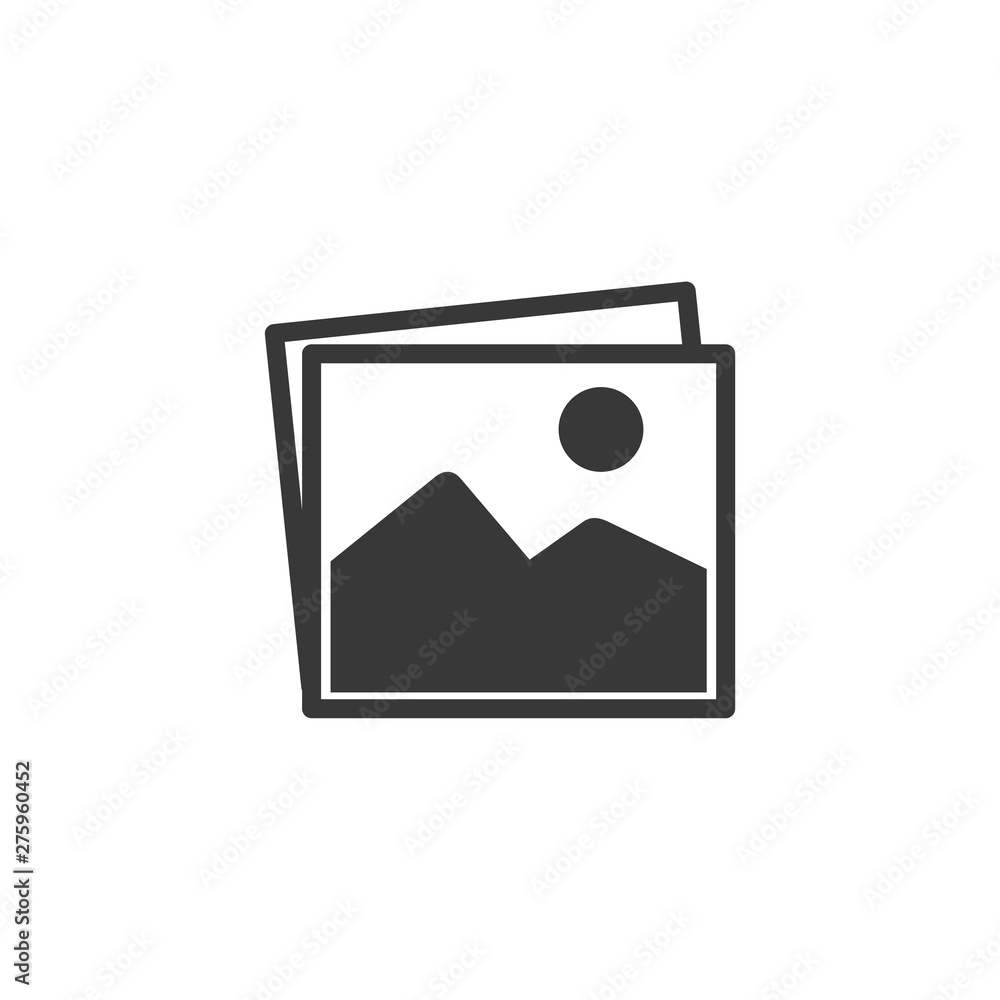 Poster picture icon symbol template black color editable. simple logo vector illustration for graphic and w