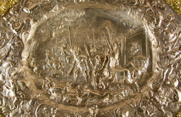 Medieval golden kitchenware
