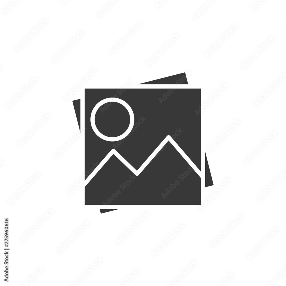 Poster Picture icon symbol template black color editable. Simple logo vector illustration for graphic and web design.