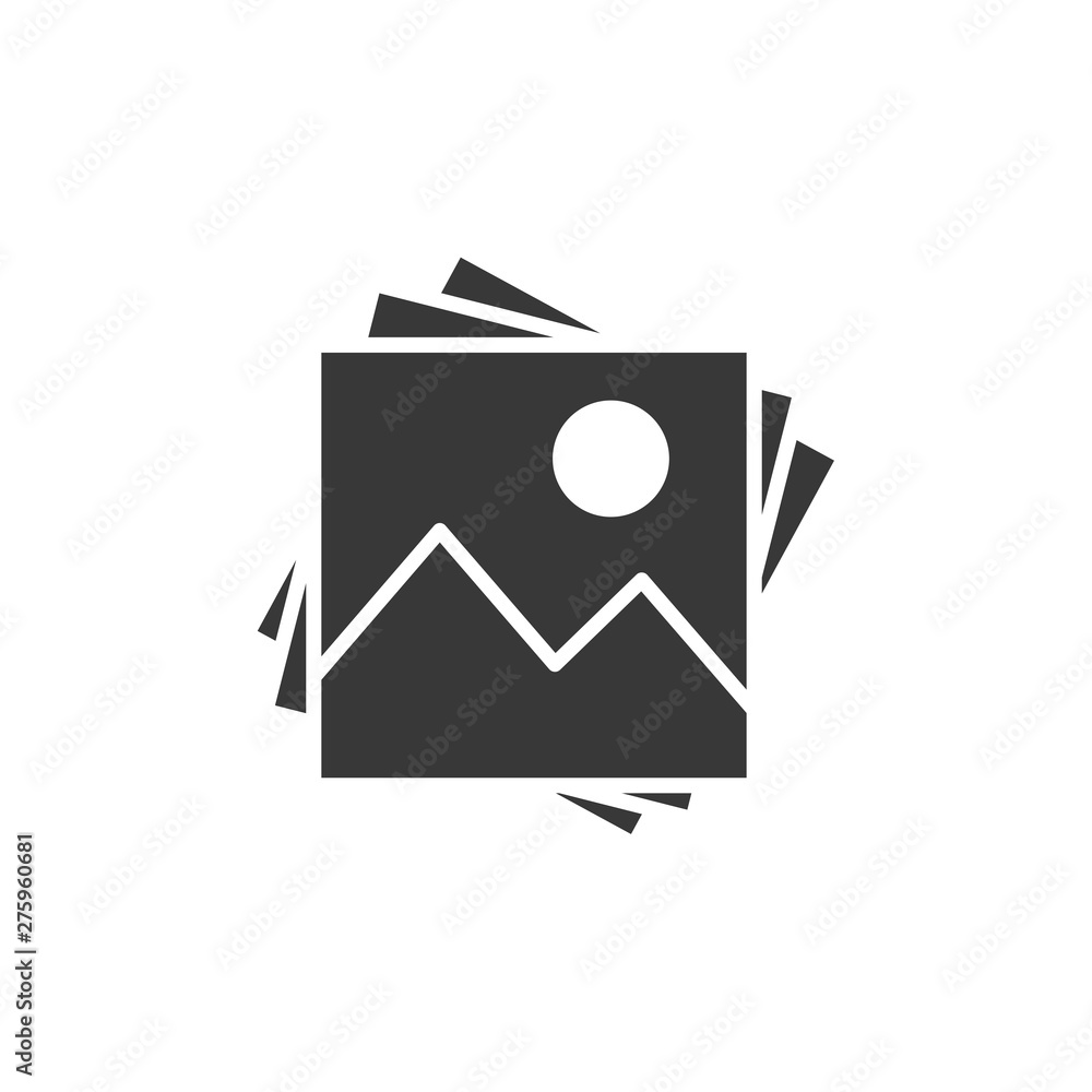 Poster picture icon symbol template black color editable. simple logo vector illustration for graphic and w