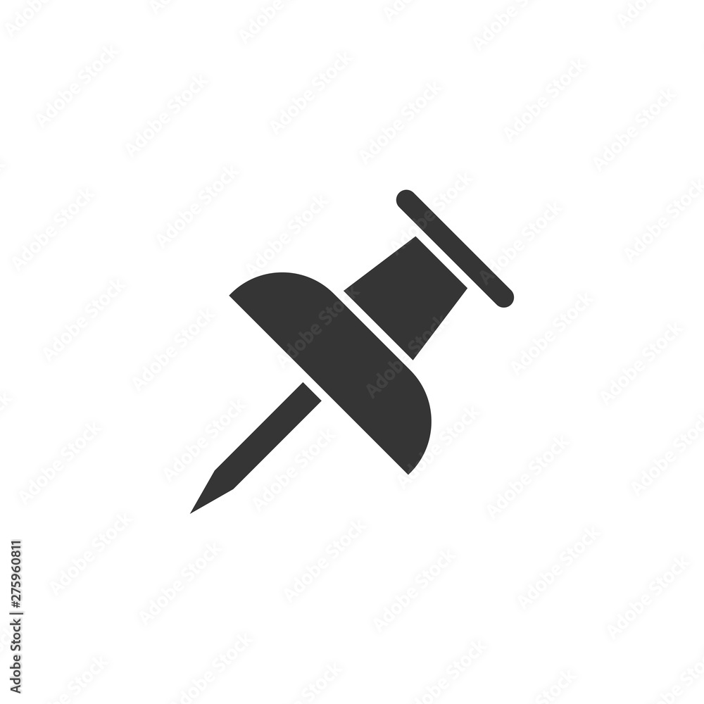 Aufkleber push pin icon symbol template black color editable. simple logo vector illustration for graphic and 