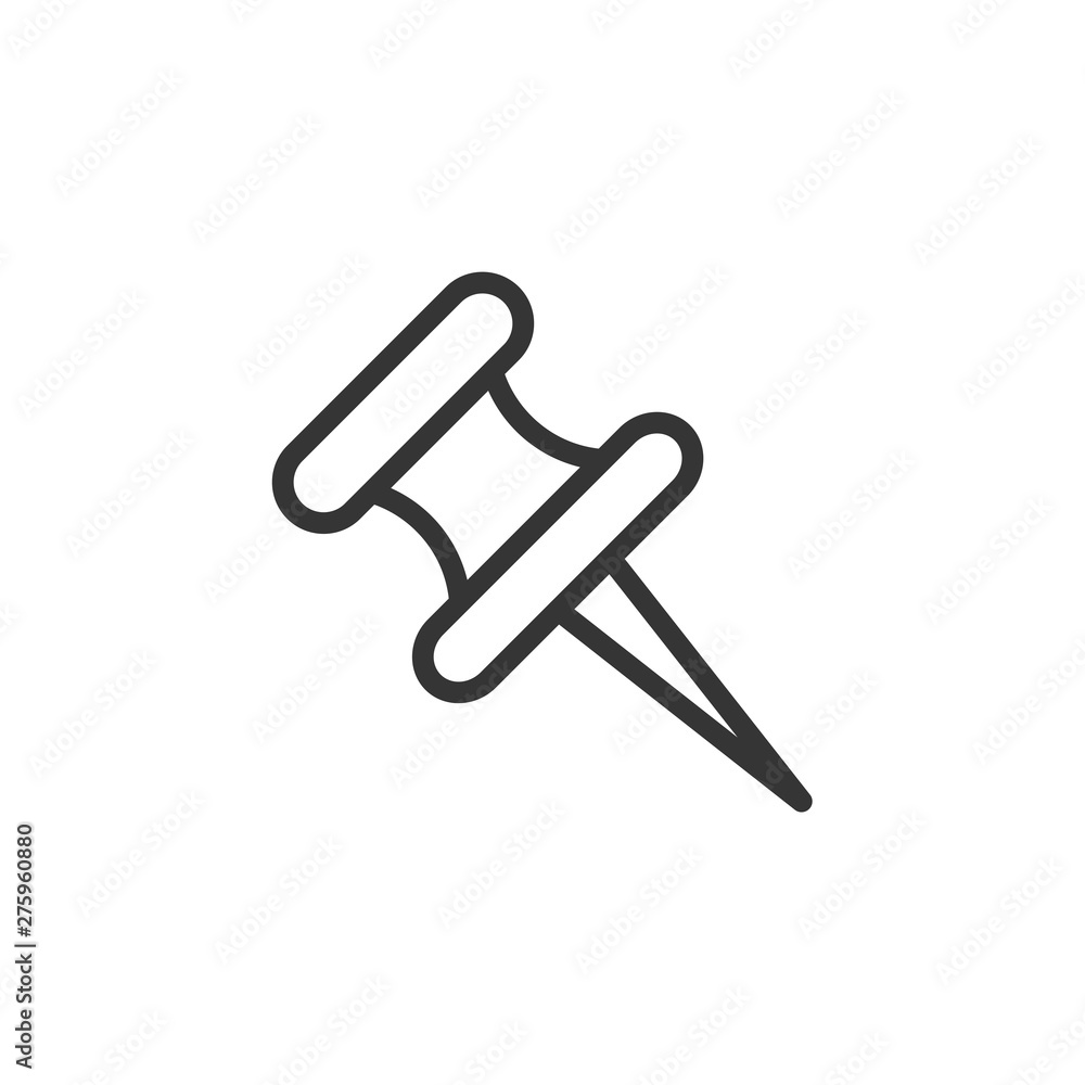 Poster push pin icon symbol template black color editable. simple logo vector illustration for graphic and 