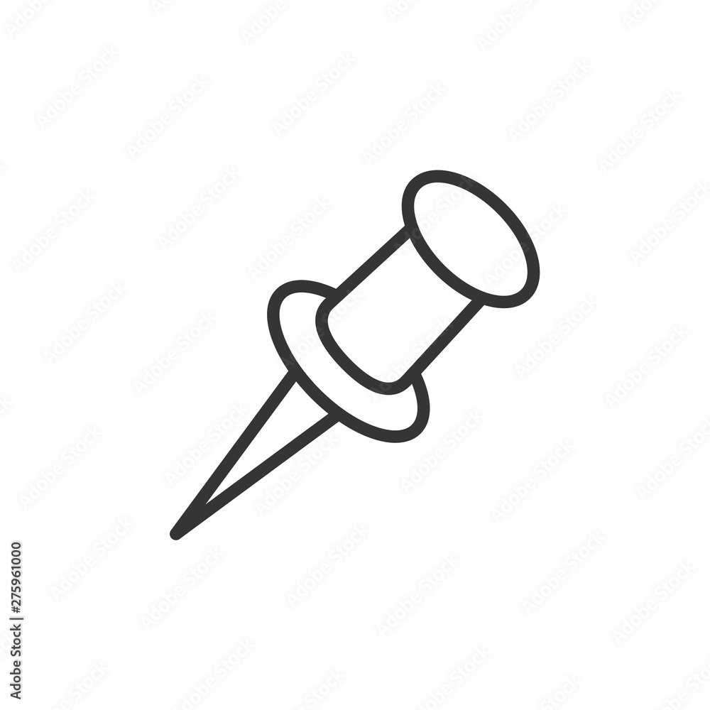 Aufkleber push pin icon symbol template black color editable. simple logo vector illustration for graphic and 