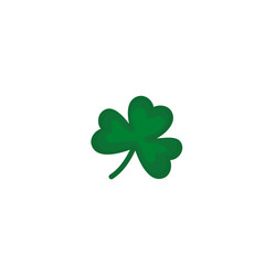 leaf clover icon isolated on white background.