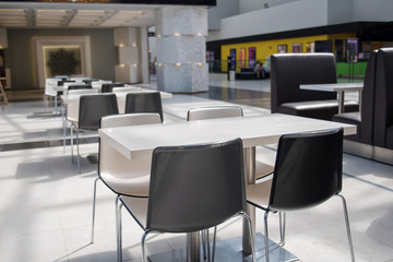 Fast food restaurant in modern style in the mall