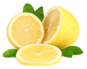 Lemons isolated on white background