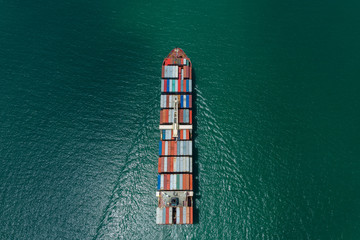business logistics containers cargo ship-fright and import export  International open sea